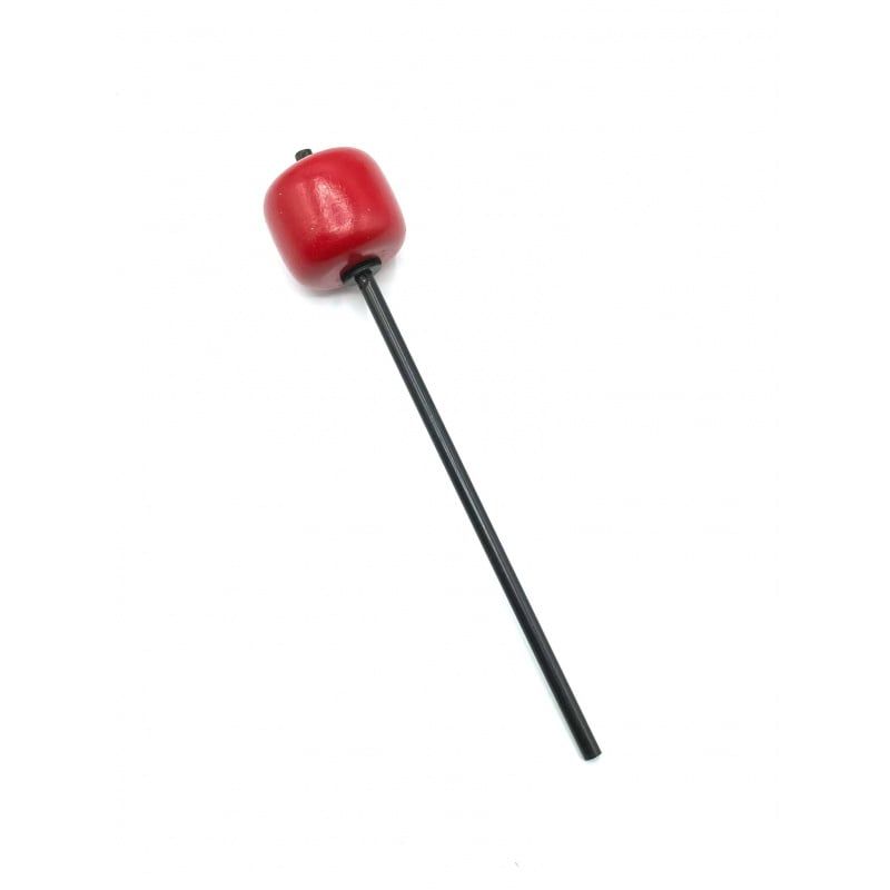 DANMAR BASS DRUM PEDAL BEATER - Red Hard Wood, Black Shaft - Longer Shaft