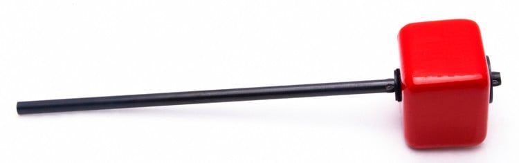 DANMAR J.R. ROBINSON RED Hard Wood-Square Beater, Black Shaft - Longer Shaft
