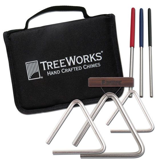 TreeWorks Made Studio-Grade Triangle Set with Beaters &amp; Bag