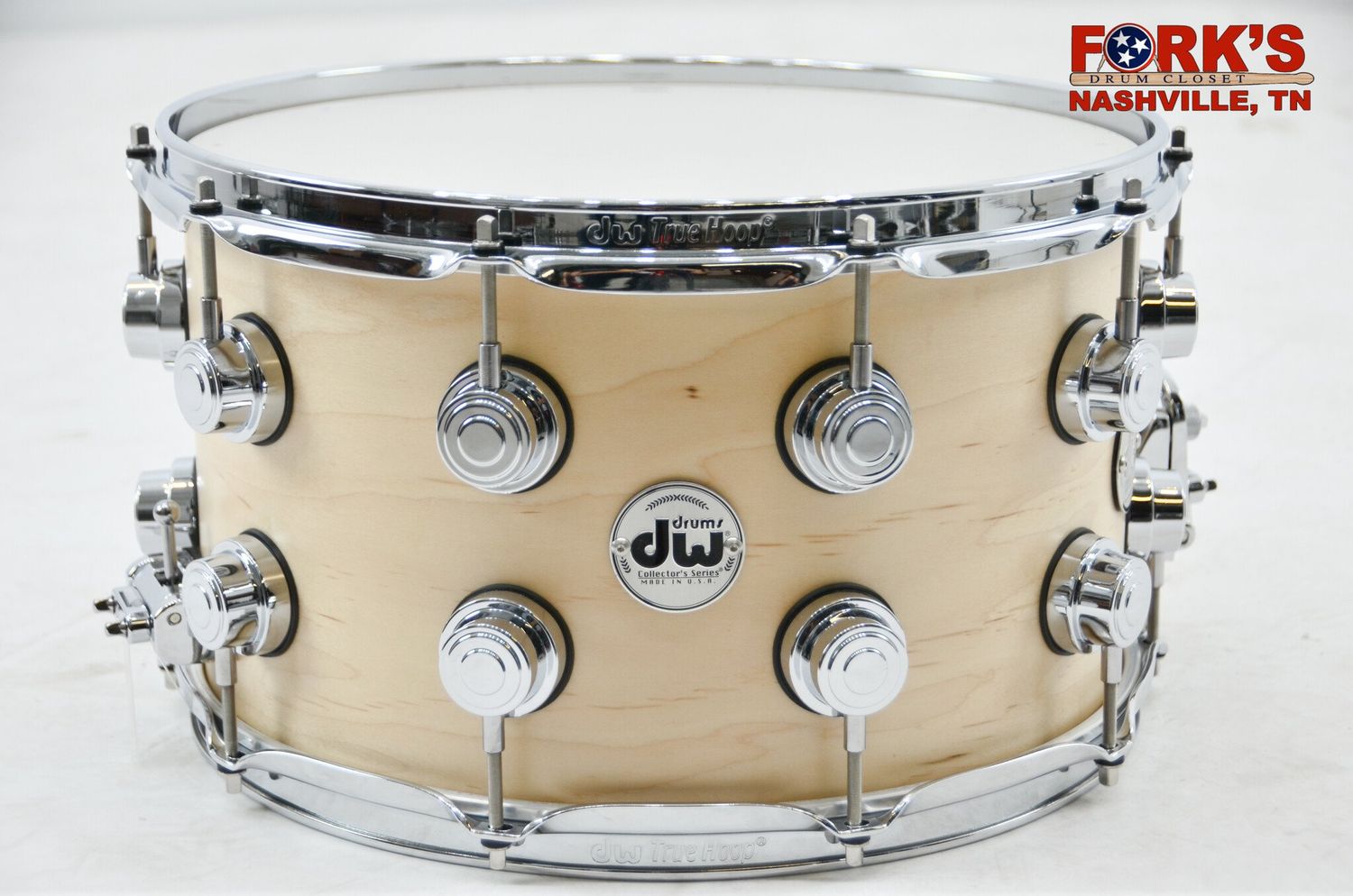 DW Collectors Maple 8x14 Snare Drum “Satin Natural”