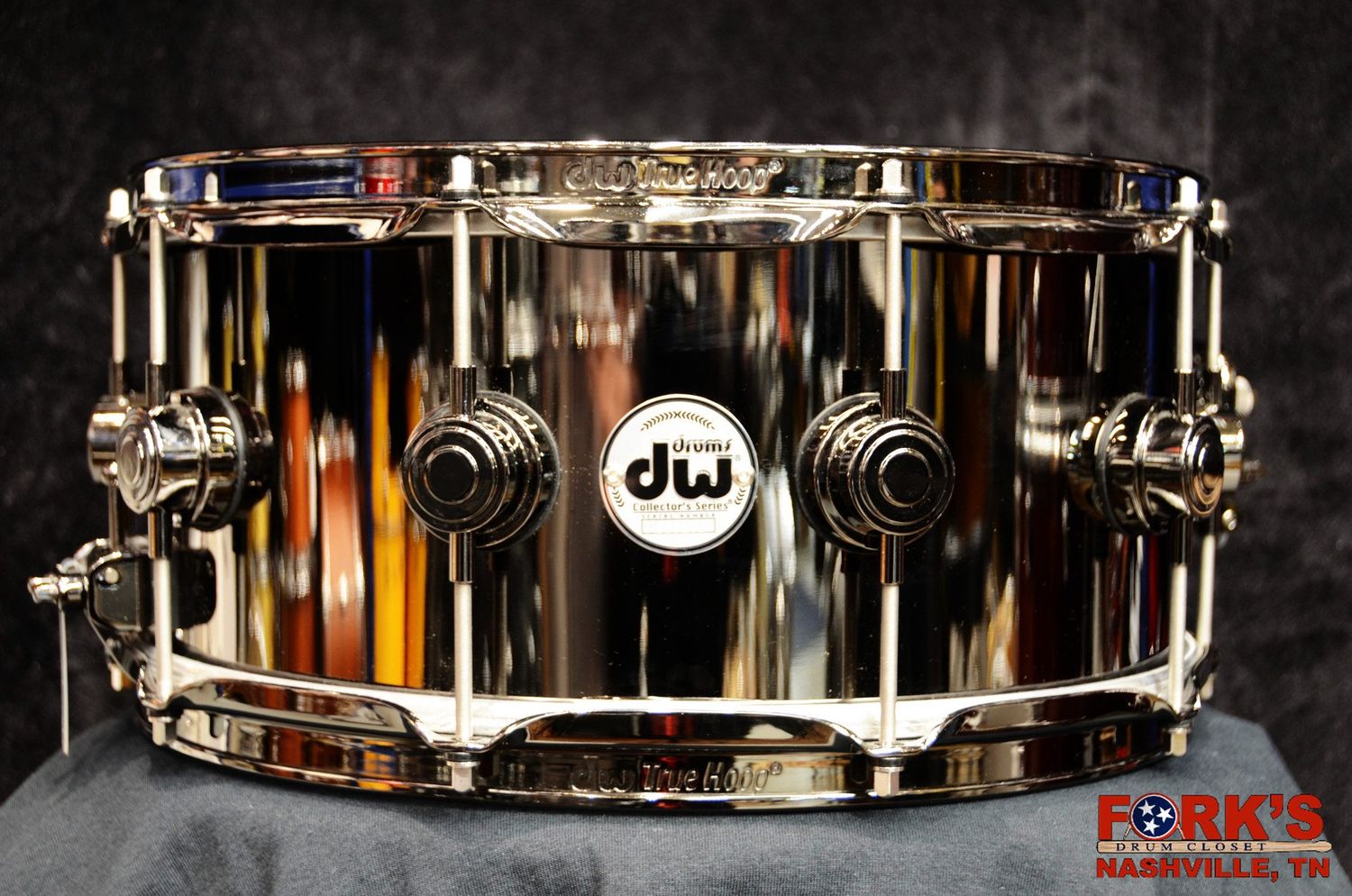 DW Collectors 6.5x14 Black Nickel Over Brass Snare Drum w/ Black Nickel Hardware