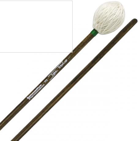 IP MEDIUM DARK MARIMBA MALLETS - WHITE YARN - WALNUT STAINED BIRCH