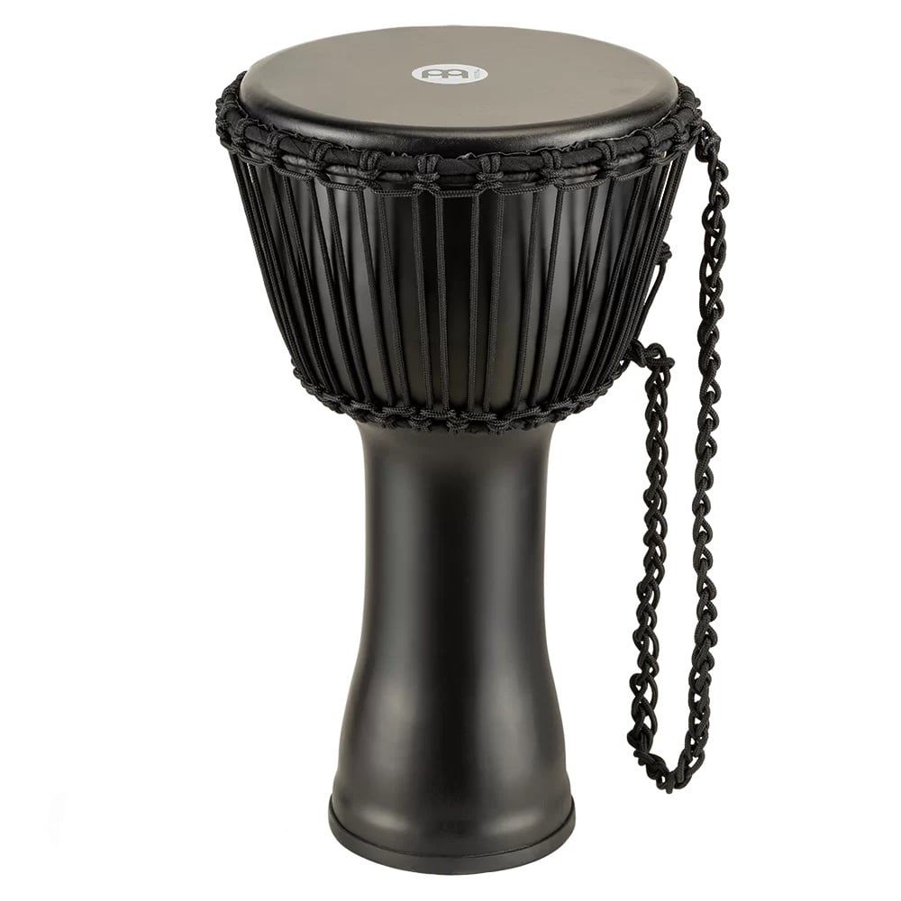 Meinl Rope Tuned, Travel Djembe - 10&quot;, phantom black, goat head