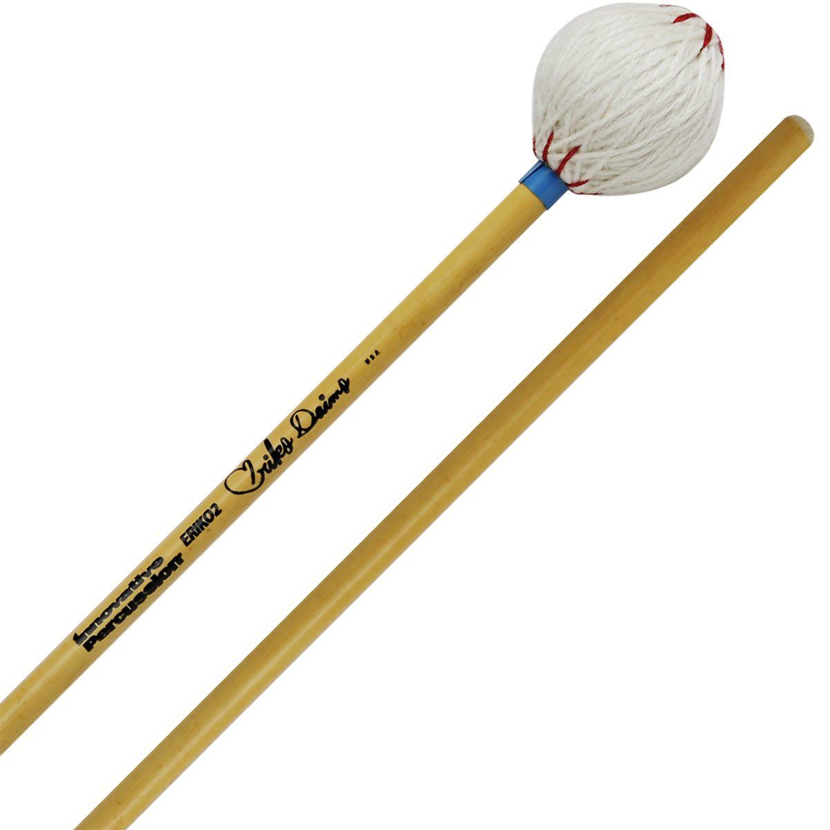 IP BASS MARIMBA MALLETS - WHITE YARN - RATTAN