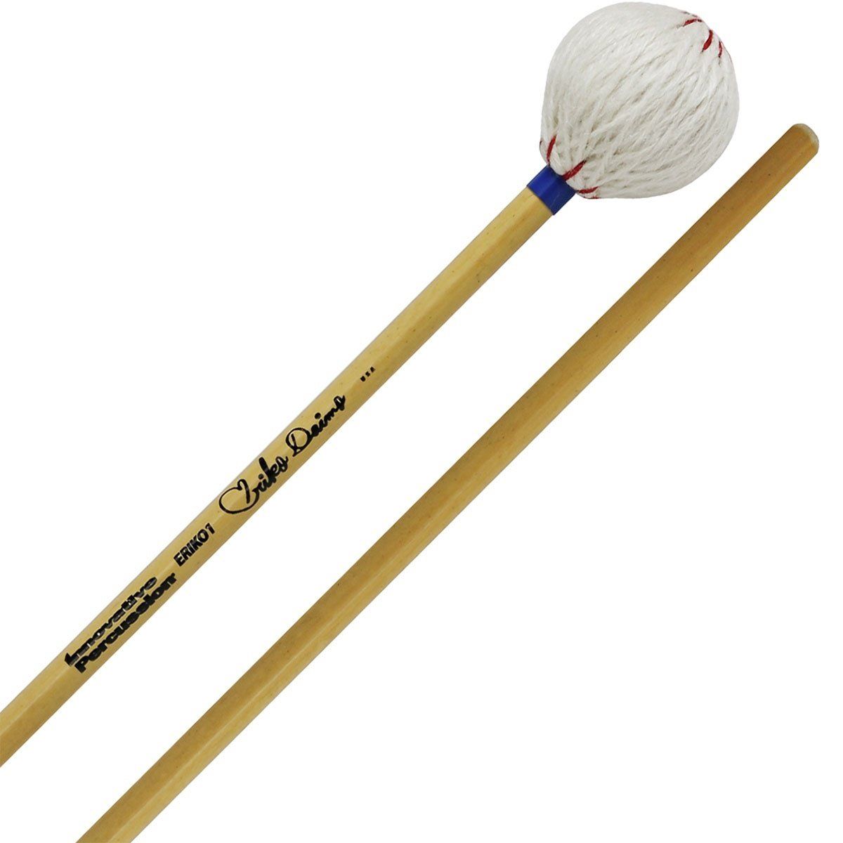 IP ULTRA BASS MARIMBA MALLETS - WHITE YARN - RATTAN