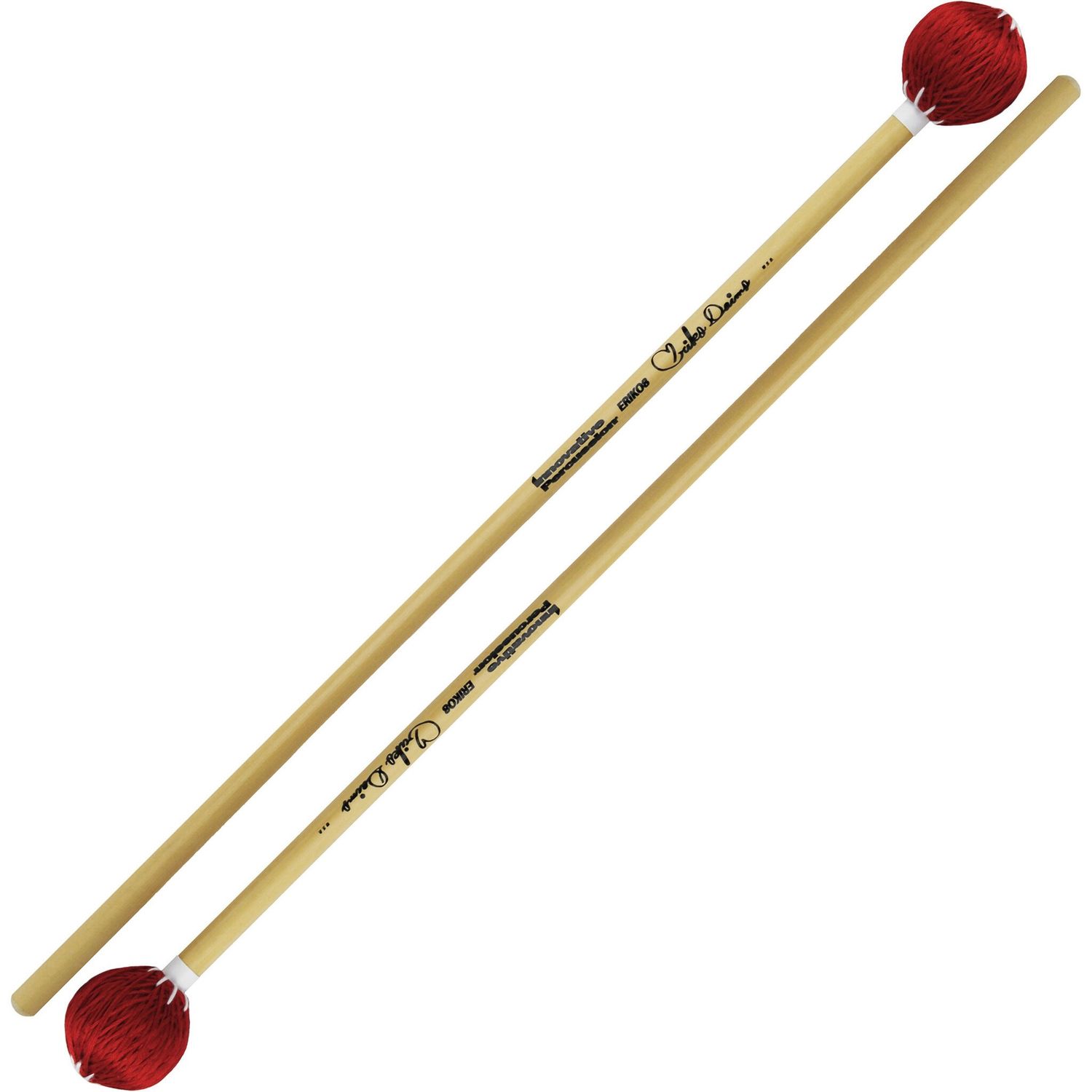 IP HARD MARIMBA MALLETS - RED CORD - RATTAN