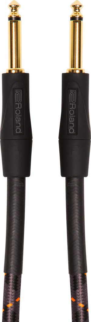 Roland 20ft Instrument Cable, Straight/Straight 1/4&quot; jack - Gold Series