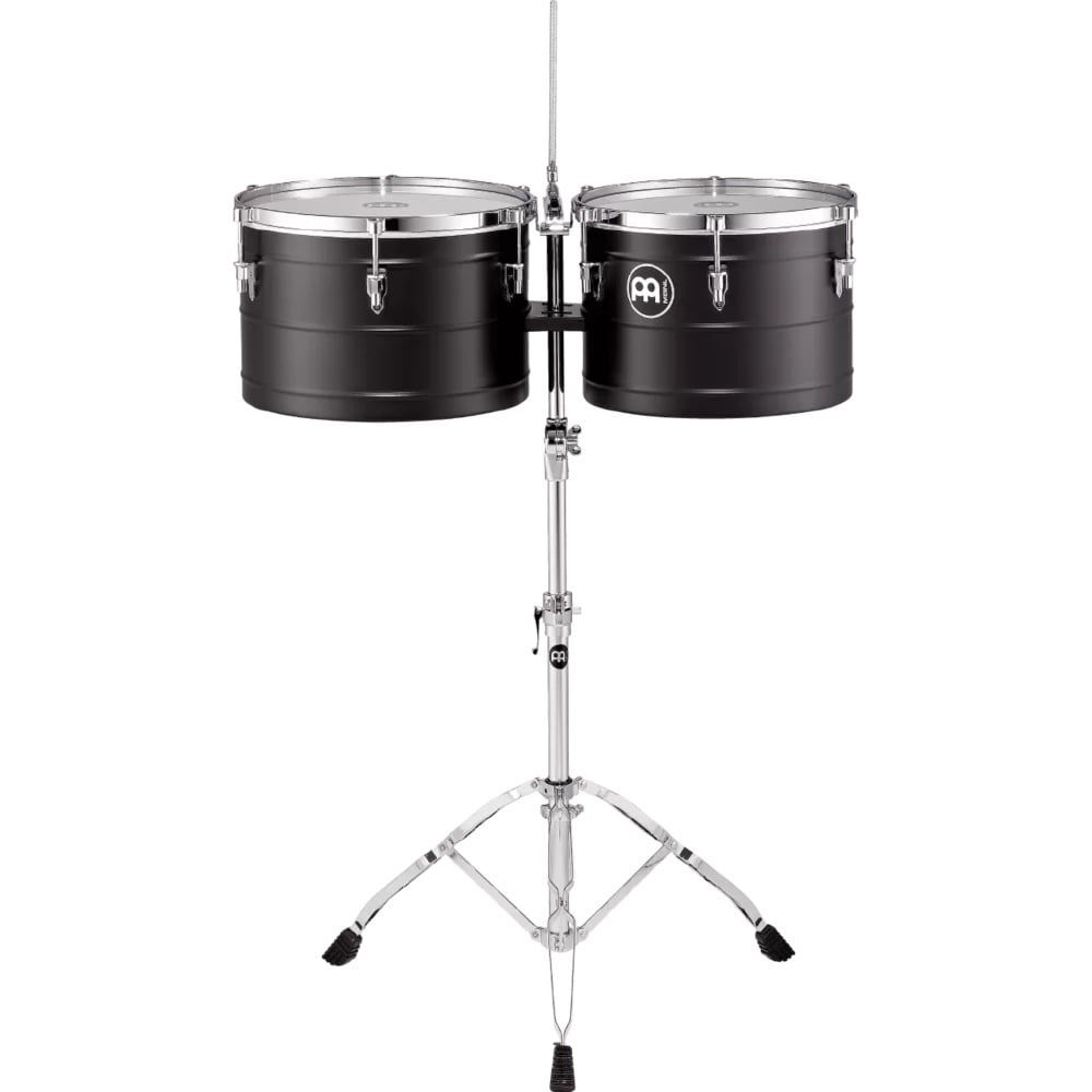 Meinl Marathon Series 14&quot; &amp; 15&quot; steel turbo timbales, black