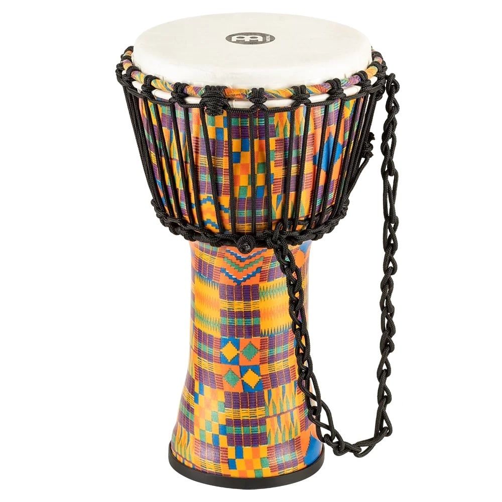 Meinl Rope Tuned, Travel Djembe - 8&quot;, kenyan quilt, synthetic head
