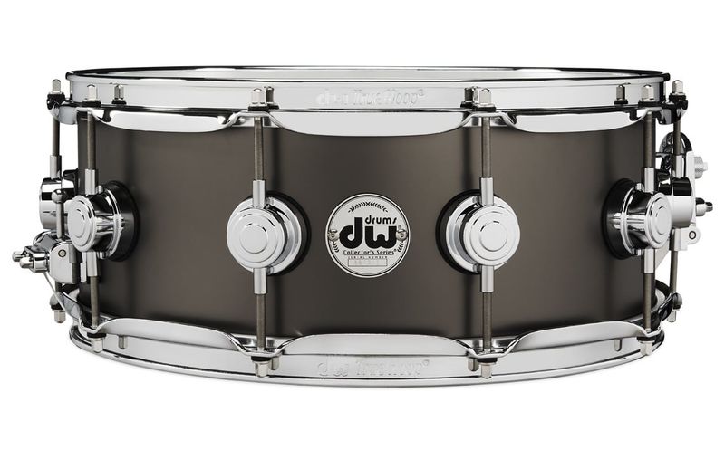 DW 6.5x14 Black Satin Over Brass Snare Drum