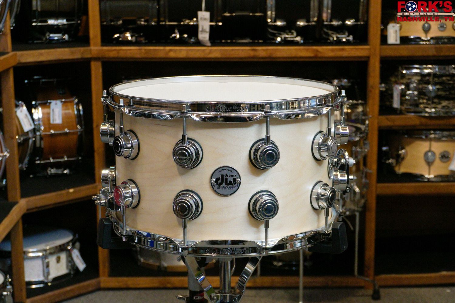 DW Collector&#39;s Maple 8x14 Snare Drum - &quot;Natural Satin Oil&quot;