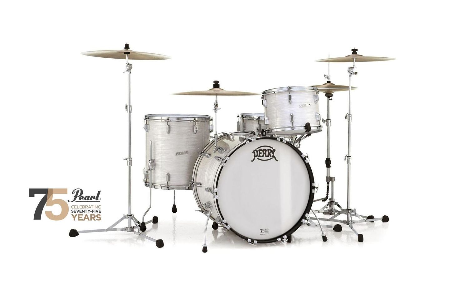 Pearl President Series &quot;Phenolic&quot; 4pc Drum Kit - &quot;Pearl White Oyster&quot;