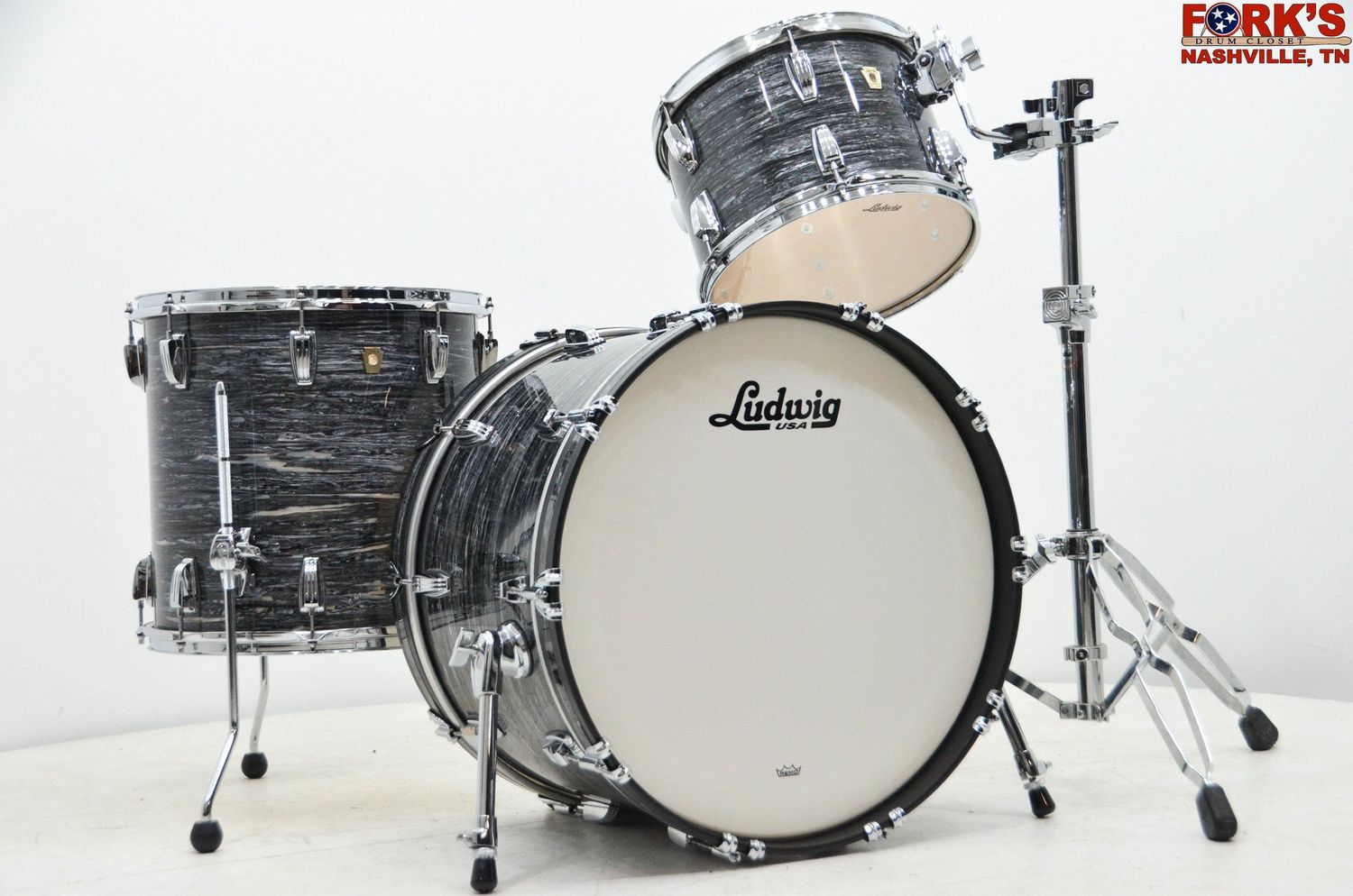 Ludwig Classic Maple 3pc Drum Kit - &quot;Vintage Black Oyster&quot;