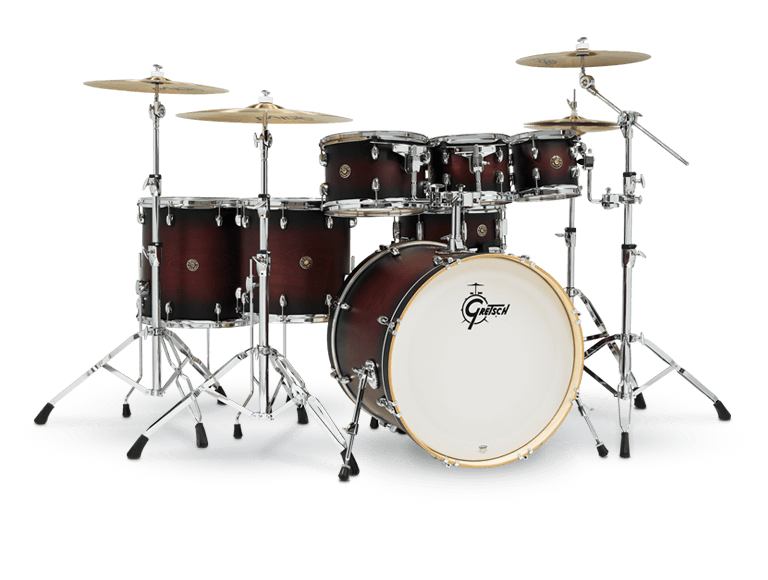 Gretsch Catalina Maple 7pc Drum Kit - &quot;Satin Deep Cherry Burst” (22/8/10/12/14/16/14SN)