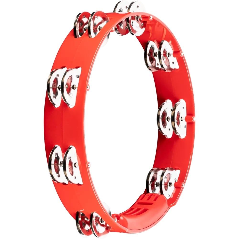 Meinl Percussion 10&quot; Headliner® Series Tour Tambourine, Dual row, Red, Stainless steel jingles