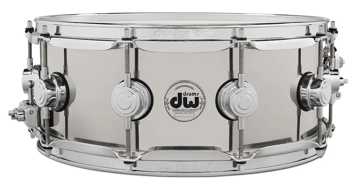 DW Collectors 5.5x14 Stainless Steel Snare Drum w/ Nickel Hardware