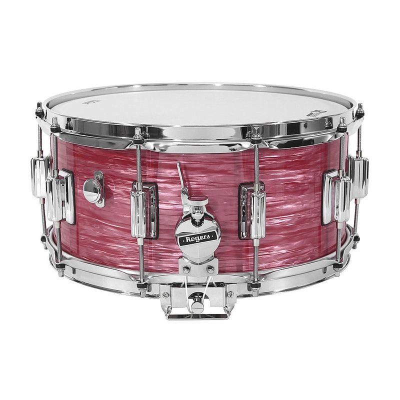 Rogers Dyna-sonic 6.5x14 Wood Shell Snare Drum  Red Ripple Beavertail