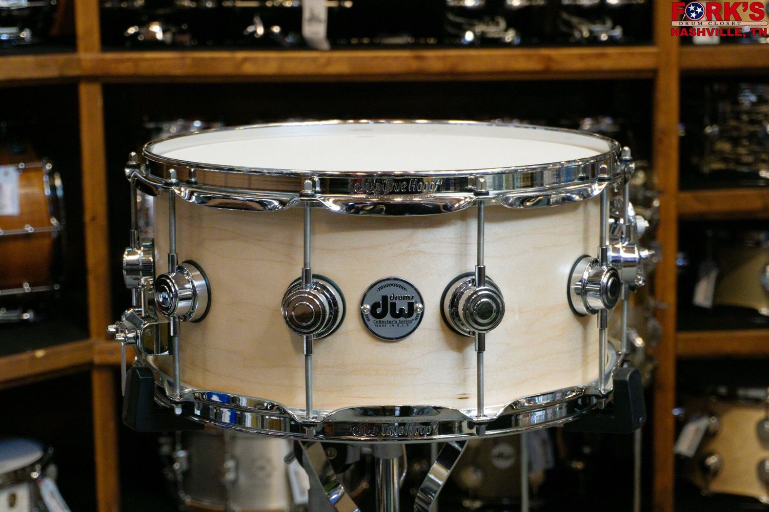 DW Collector&#39;s Maple 6.5x14 Snare Drum - &quot;Natural Satin Oil&quot;