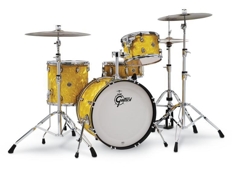 Gretsch Catalina Club 4pc Drum Kit - “Yellow Satin Flame” (20/12/14/14SN)