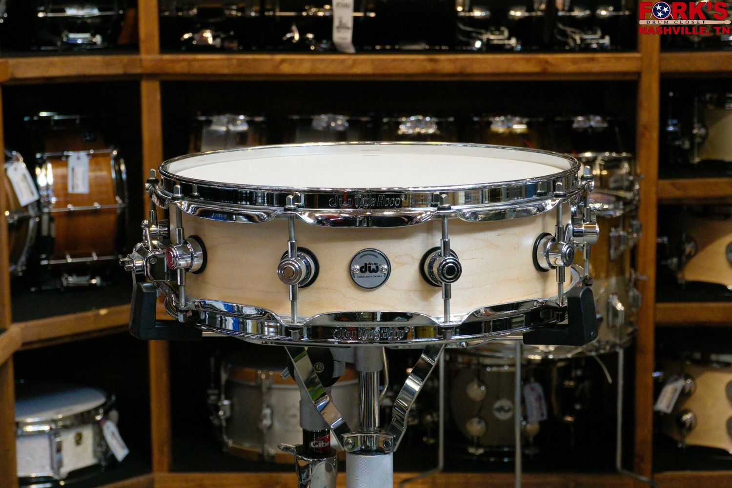 DW Collector&#39;s Maple 4x14 Snare Drum - &quot;Natural Satin Oil&quot;