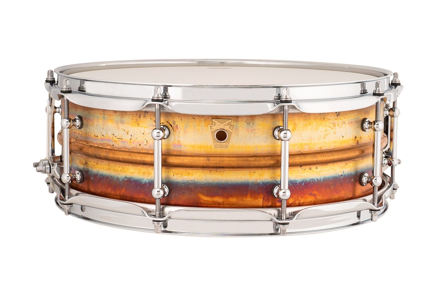 Ludwig 5X14 Bronzephonic Snare Drum / Tube Lugs / Raw Shell