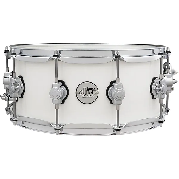 DW Design Series Maple Snare Drum, 5.5x14&quot; White Lacquer