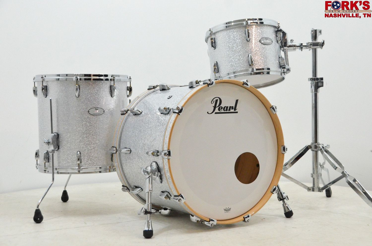 Pearl Music City Custom Maple/Gum 3pc Drum Kit - &quot;Classic Silver Sparkle&quot;