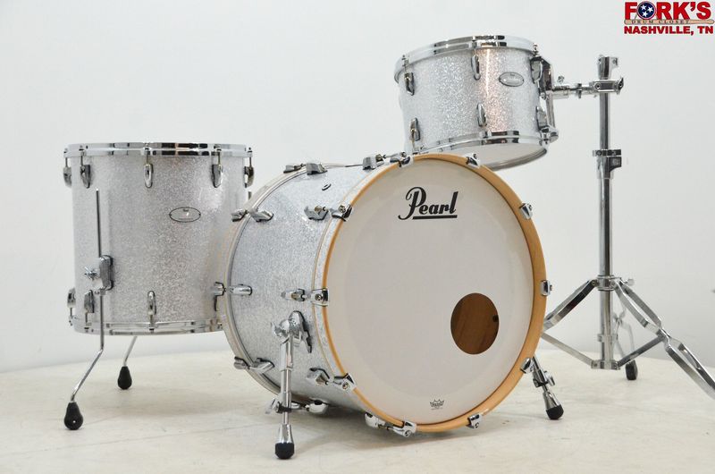 Pearl Music City Custom Maple/Gum 3pc Drum Kit - &quot;Classic Silver Sparkle&quot;