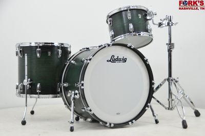 Ludwig Classic Oak 3 pc Drum Kit - "Green Burst"