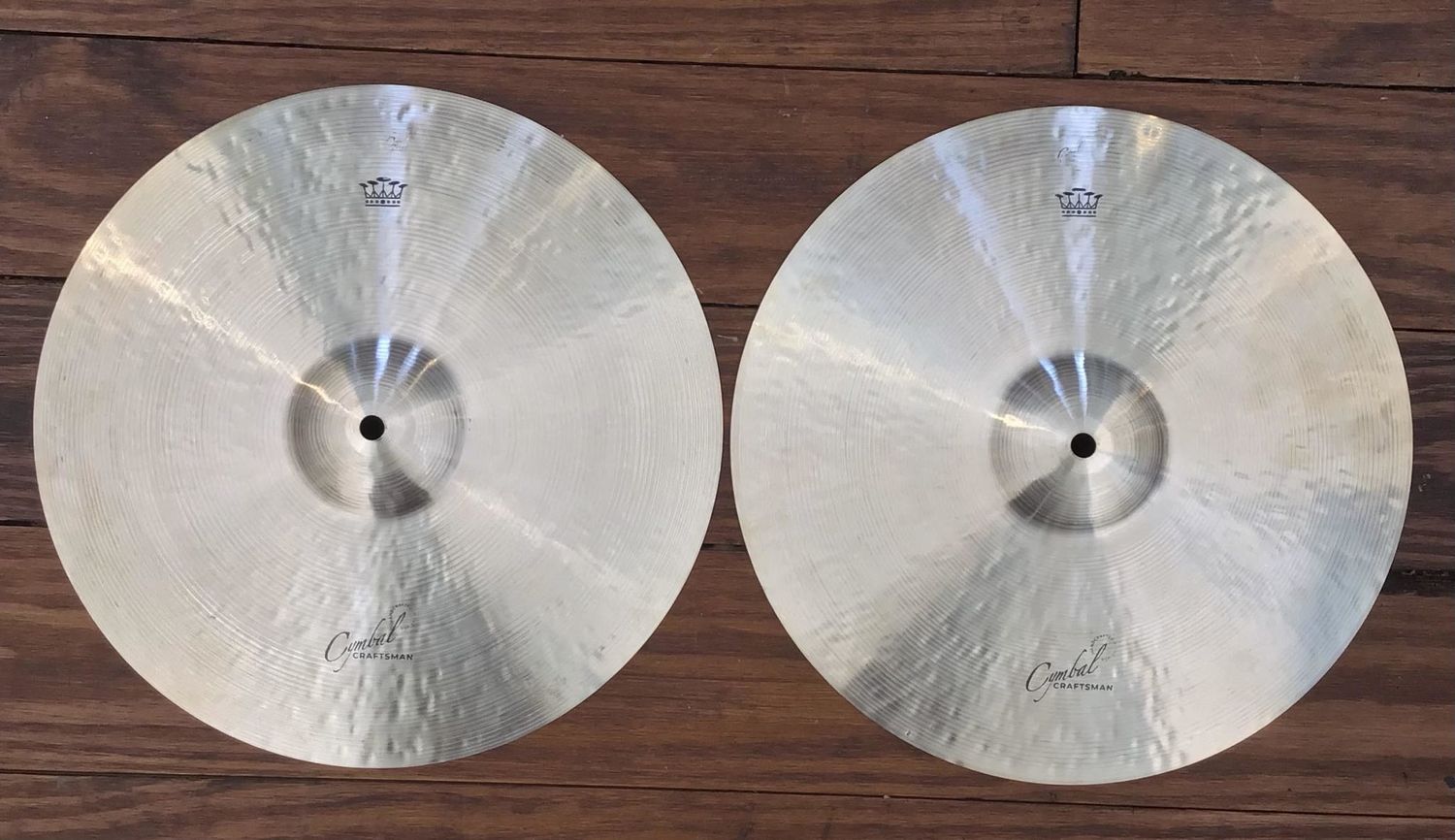 Royal 14”  Cymbal Craftsman Hi Hat Pair, 1018g Top/1297g Bottom