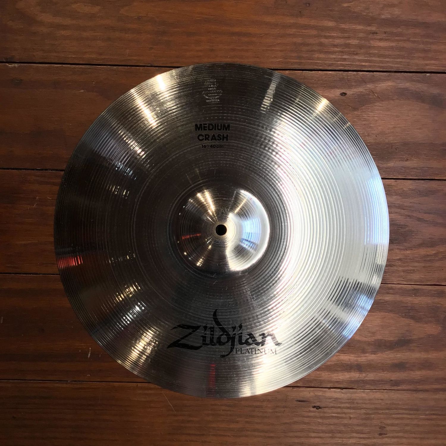 USED Zildjian Platinum 16&quot; Medium Crash Cymbal (RARE)