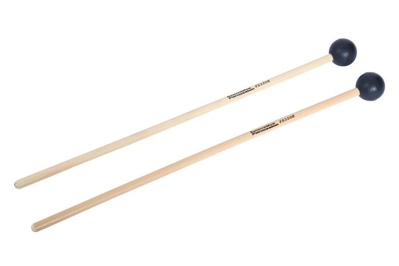 Innovative Percussion FS350R Field Series Very Hard Marimba Mallets - Black - Rattan