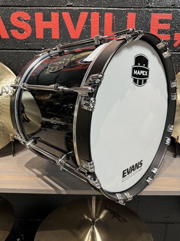 USED Mapex 18" Marching Bass Drum - Black