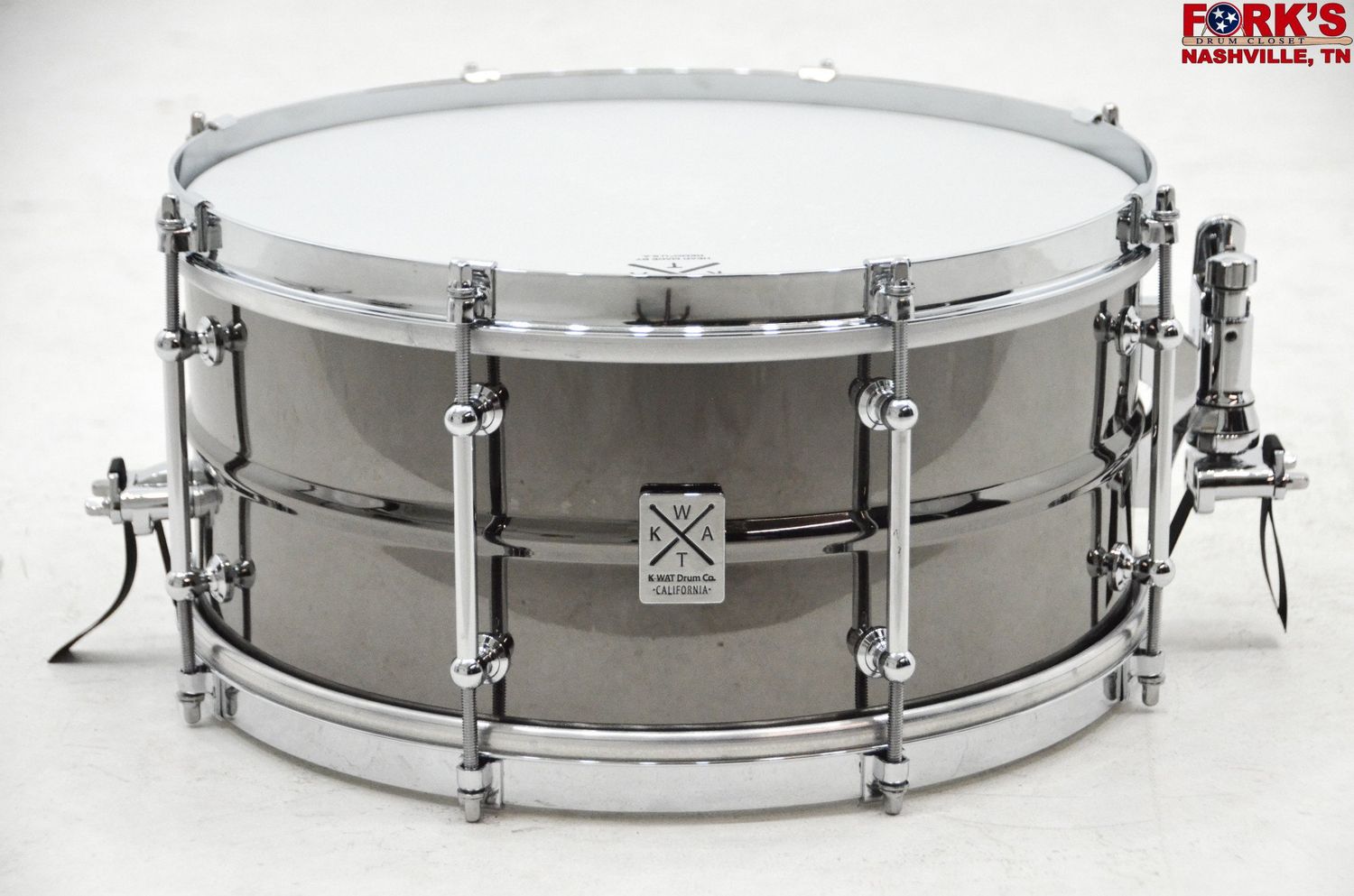 K-WAT Drum Co. &quot;The Brawn-Standard&quot; 6.5x14 Brass Shell Snare Drum