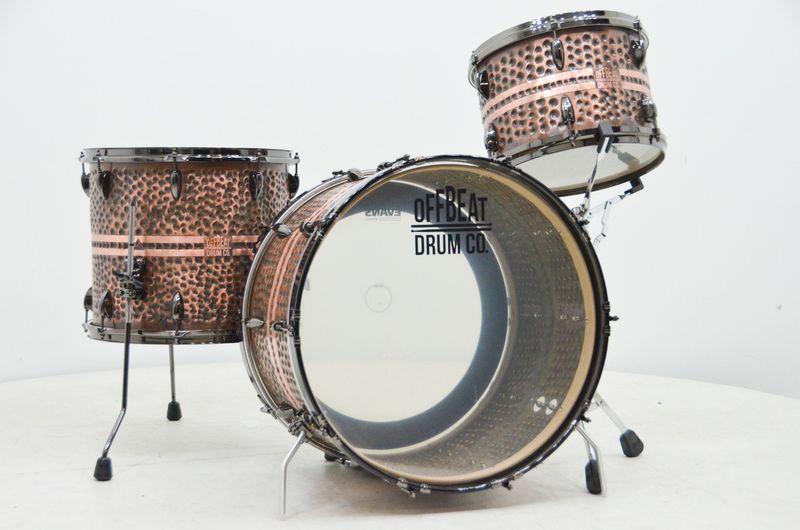 OFFBEAT Drum Co. Copper 3pc Drum Kit w/Maple Rings