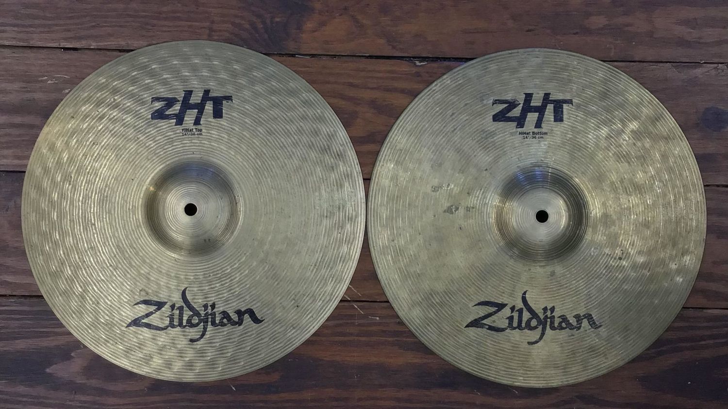 USED Zildjian ZHT 14&quot; Hi-Hat Cymbals (Pair)