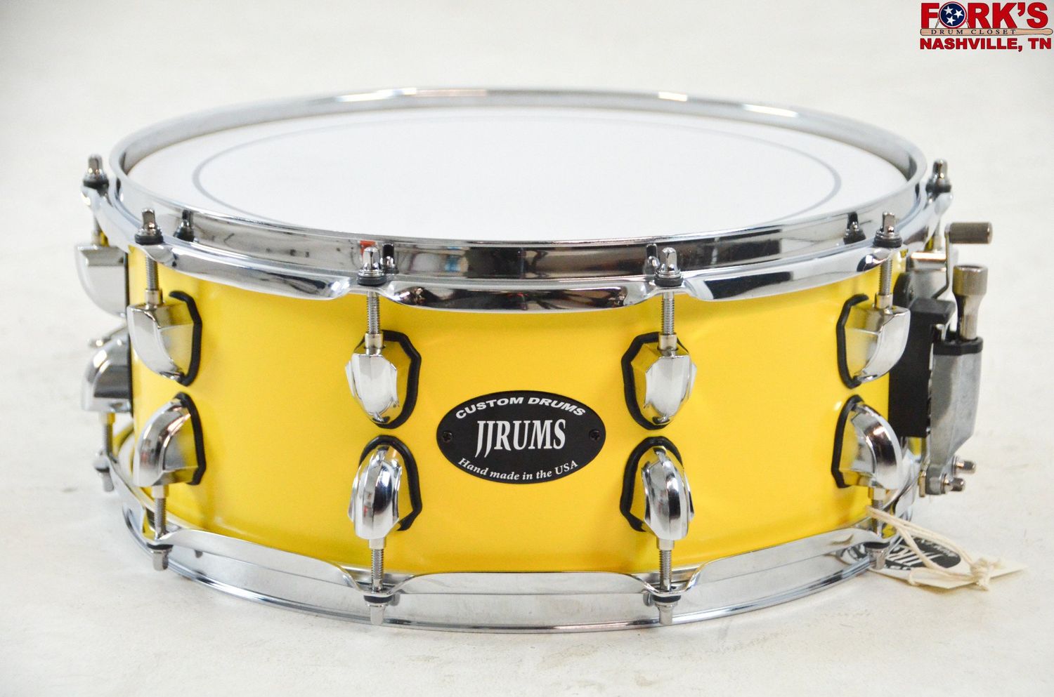 JJrums 5x14 8 ply Maple Snare Drum - &quot;Yellow&quot;
