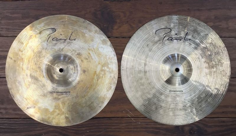 USED Paiste Signature Dimensions 14&quot; Thin Heavy Hi-Hat Cymbals (Pair)