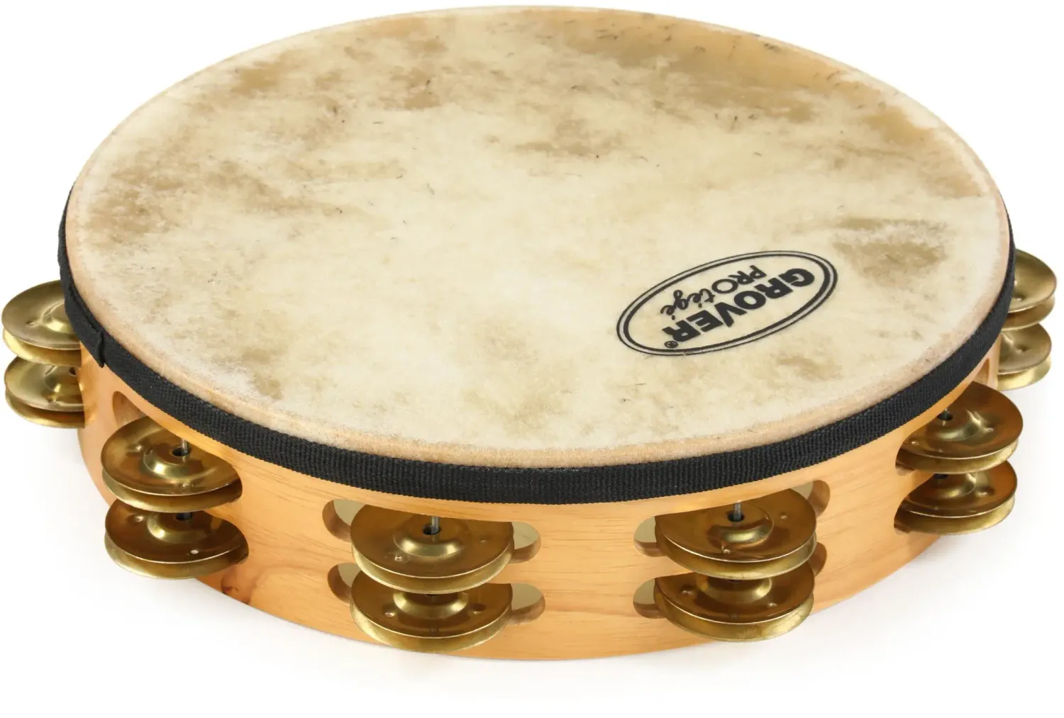 Grover 10&quot; Double Row Protege Tambourine - Brass