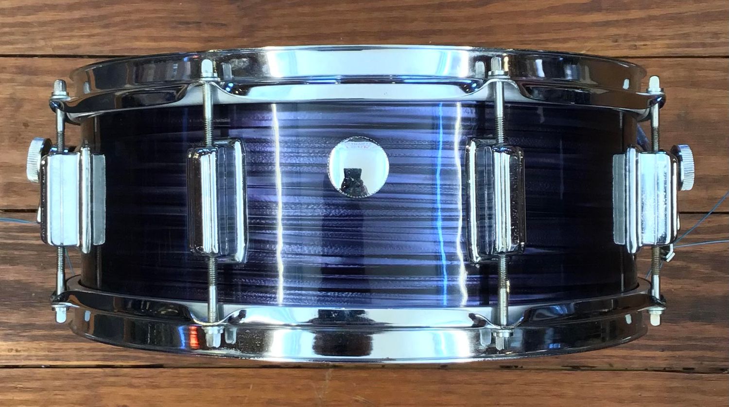 USED Crown (MIJ) 5x14 Wood Snare Drum - &quot;Blue Oyster&quot; (VINTAGE) (Made in Japan)