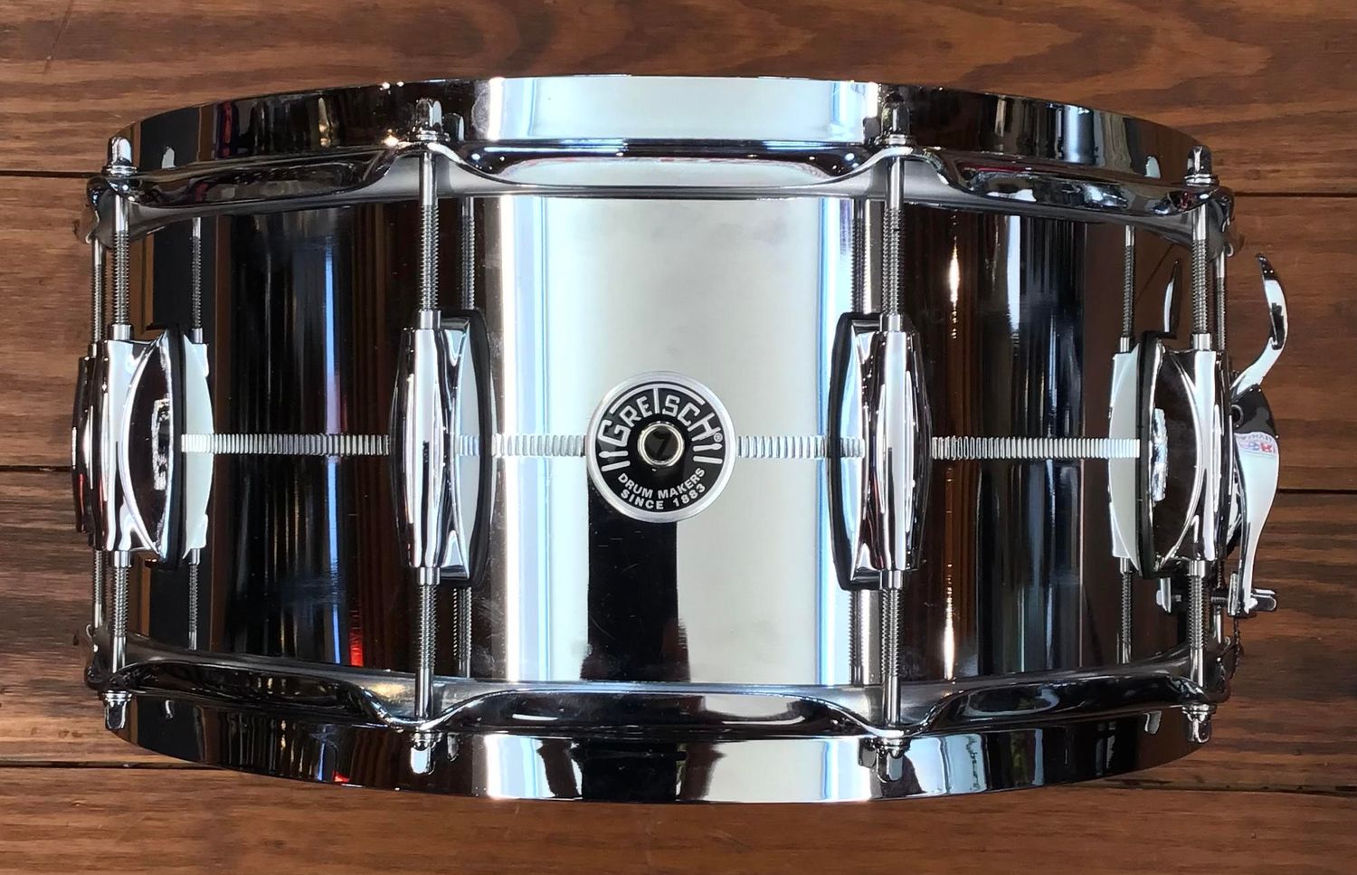 USED Gretsch Brooklyn 6.5x14 Chrome Over Steel Snare Drum