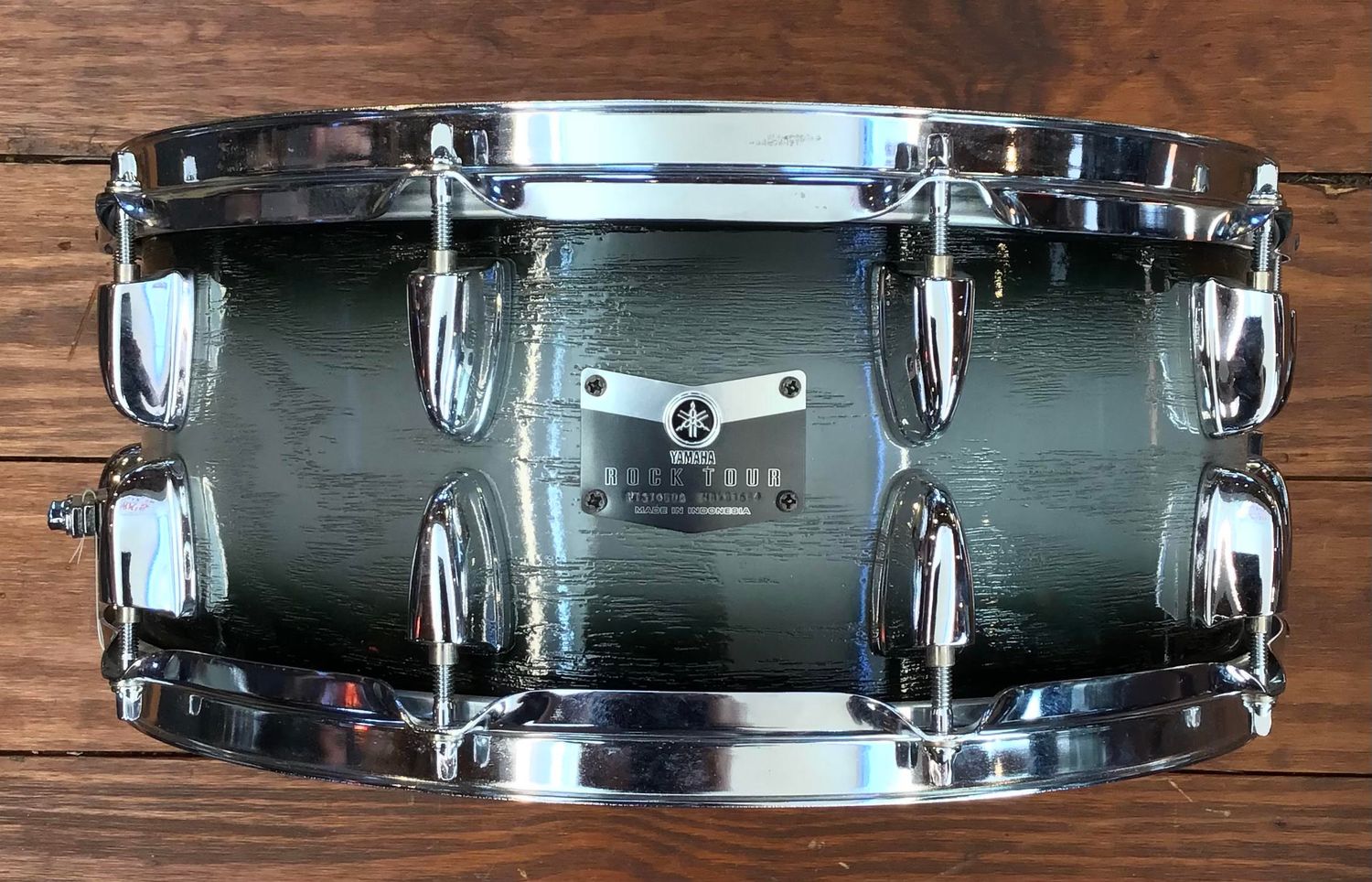 USED Yamaha Rock Tour 5x14 Snare Drum - &quot;Textured Ash, Smoke Sunburst&quot;