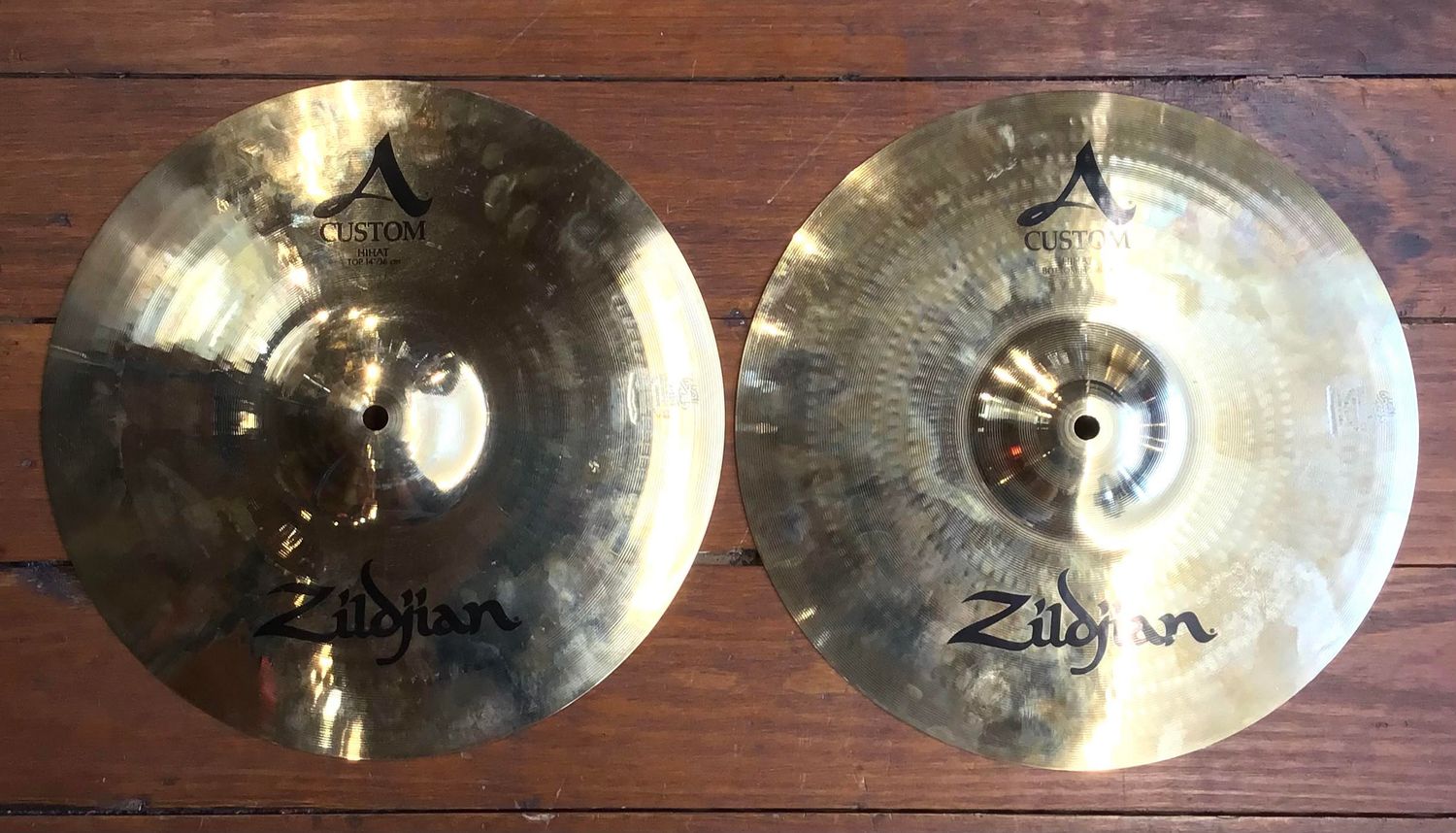 USED Zildjian A Custom 14&quot; Hi-Hat Cymbals (Pair)