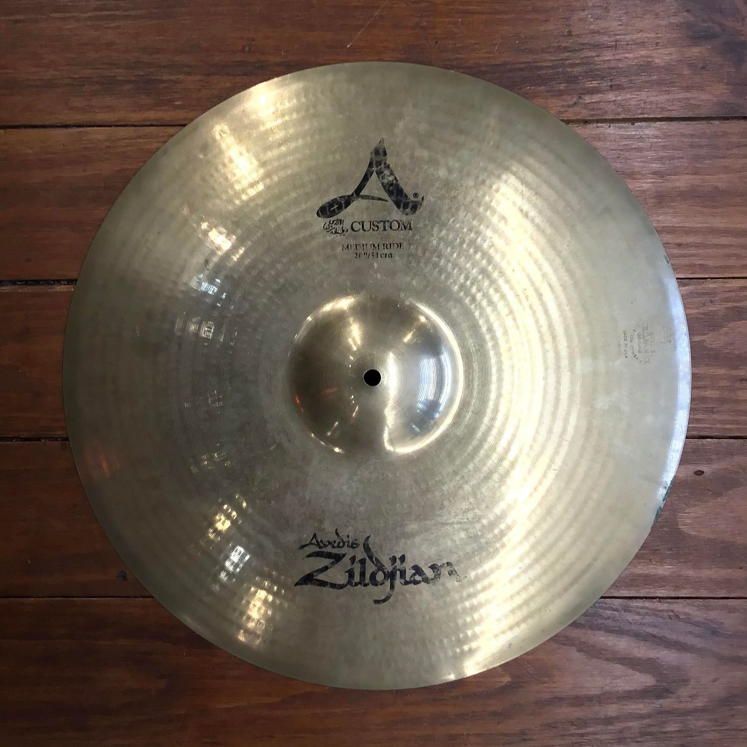 USED Zildjian A Custom 20&quot; Medium Ride Cymbal