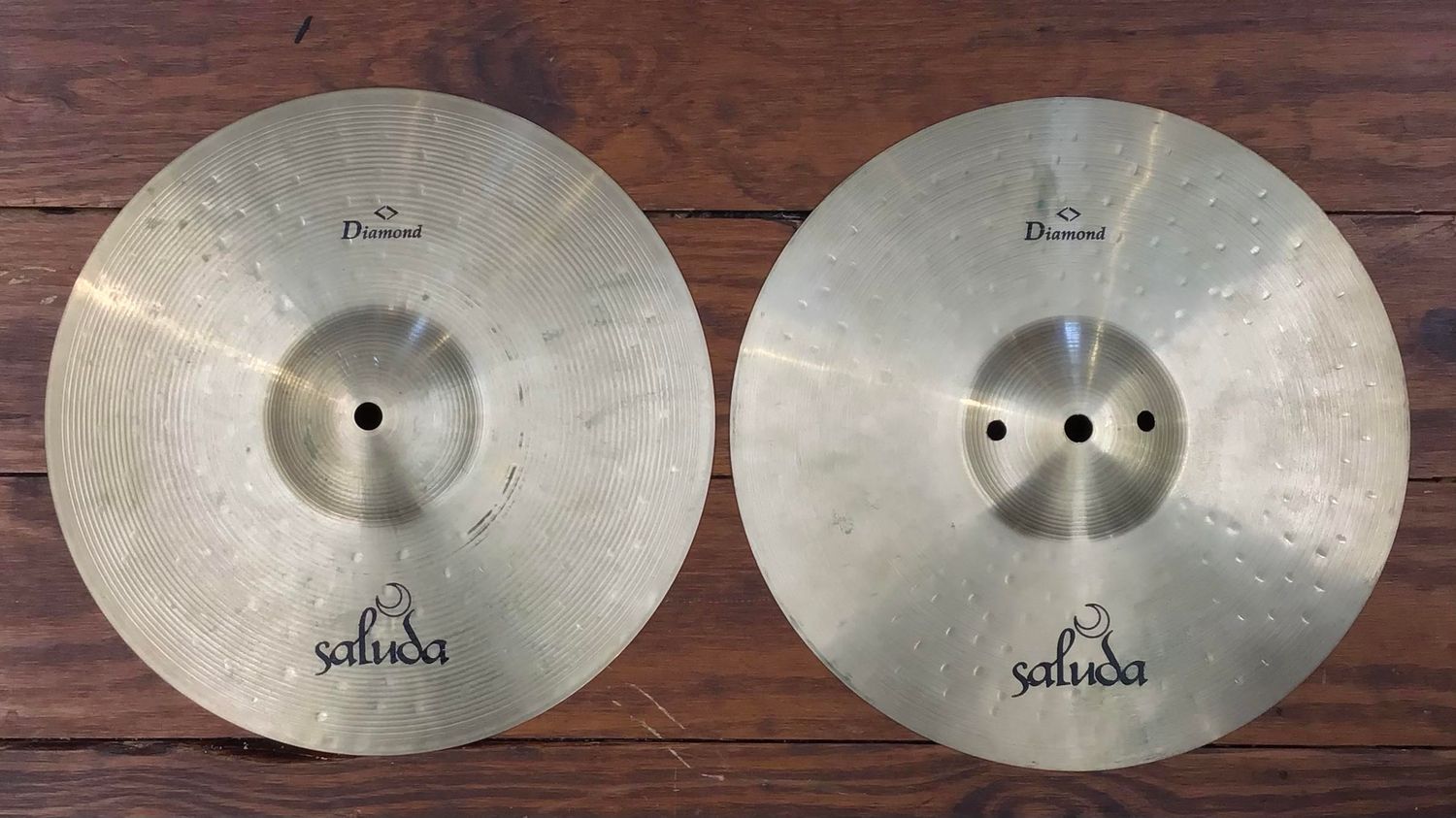 USED Saluda Diamond 13&quot; Hi-Hat Cymbals (Pair)