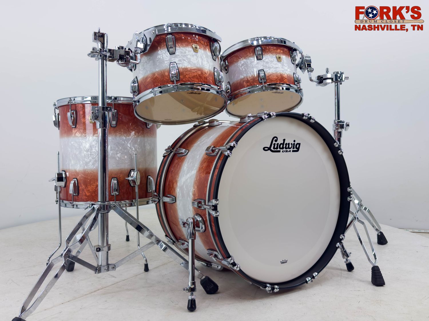 Ludwig Classic Maple 4pc Drum Kit - &quot;Fire Burst&quot;