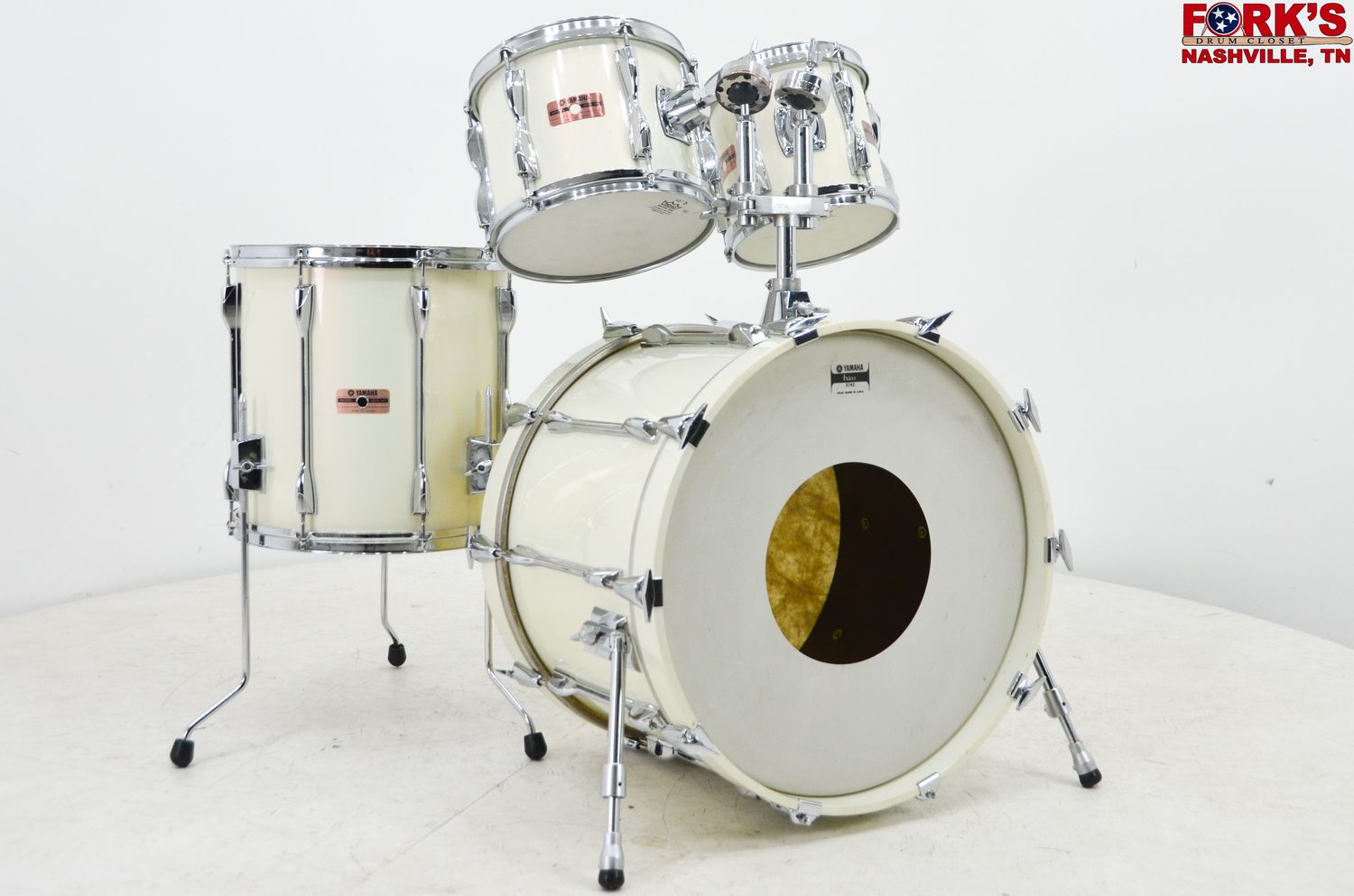 USED Yamaha Recording Custom 4pc Drum Kit -  &quot;Pearl White&quot;