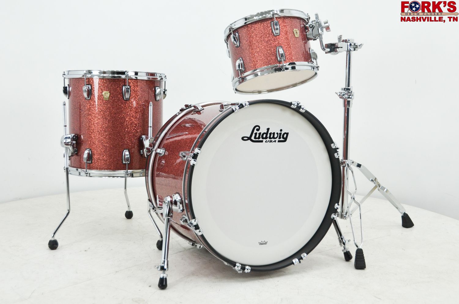 Ludwig Classic Maple 3pc Drum Kit - &quot;Hybrid Copper Sparkle&quot;