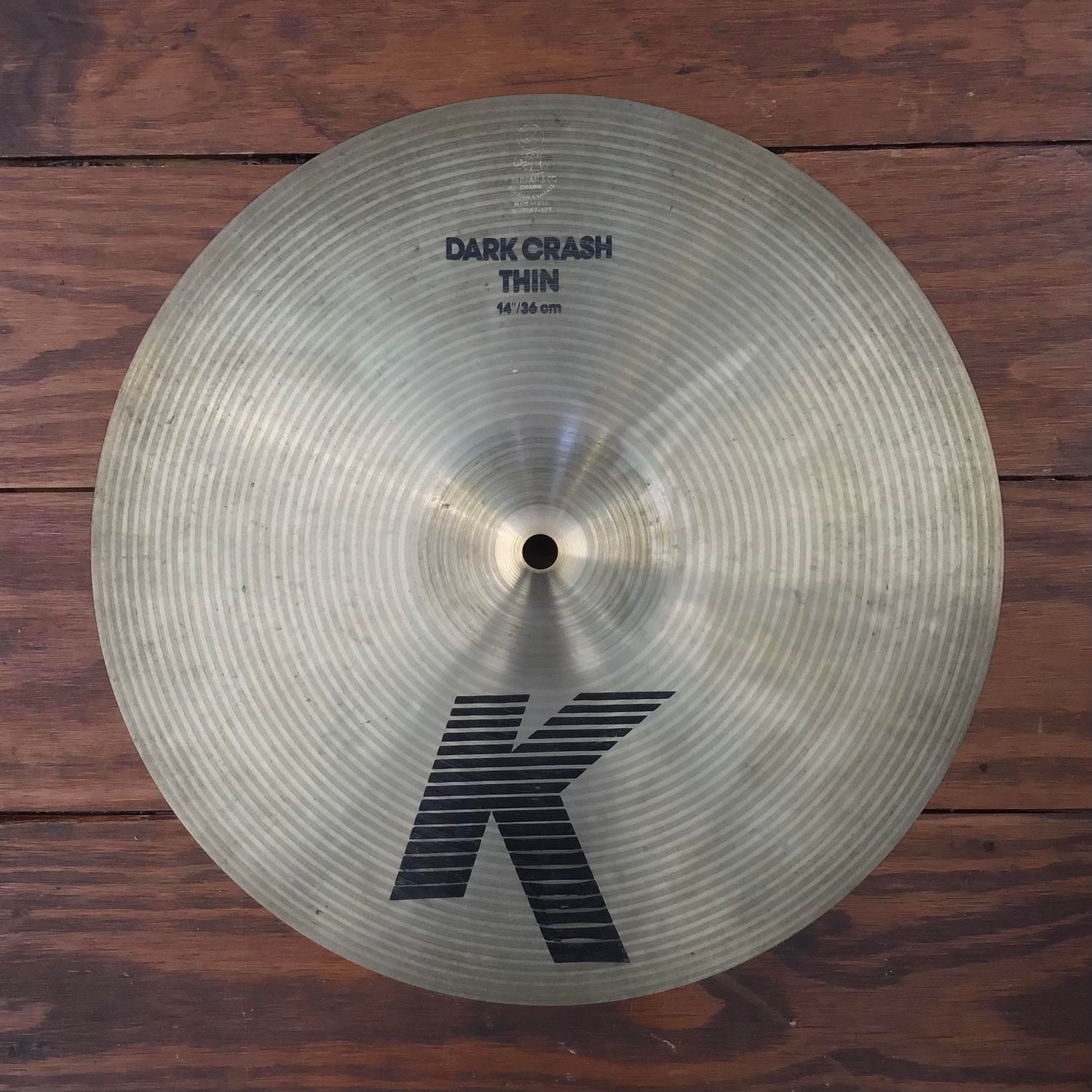 USED Zildjian K 14&quot; Dark Crash Thin Cymbal