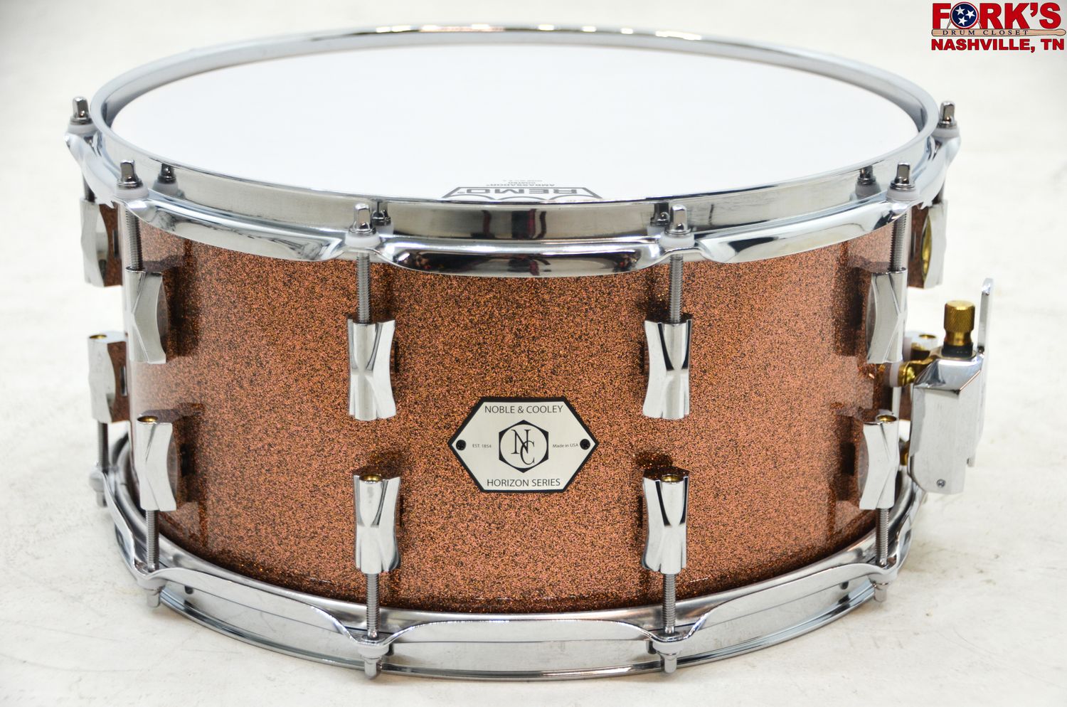 Noble &amp; Cooley 7x14 Horizon Snare Drum - &quot;Rose Gold Sparkle&quot;